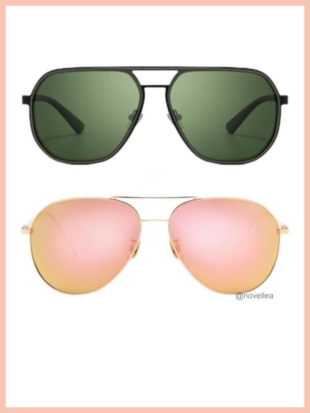 Women's Oversized Polygon Aviator Sunglasses HD Polarized Metal Frame